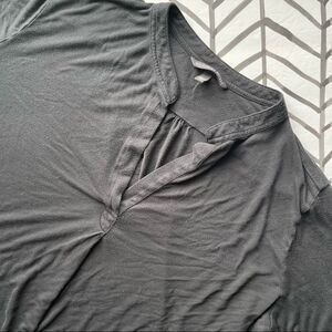Victoria's Secret V-Neck Longline Black Blouse